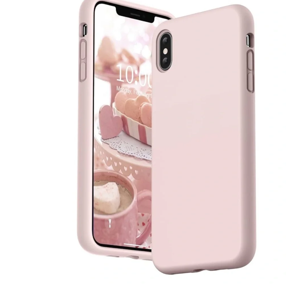 SURPHY Liquid Silicone Case iPhone X Pink Sand